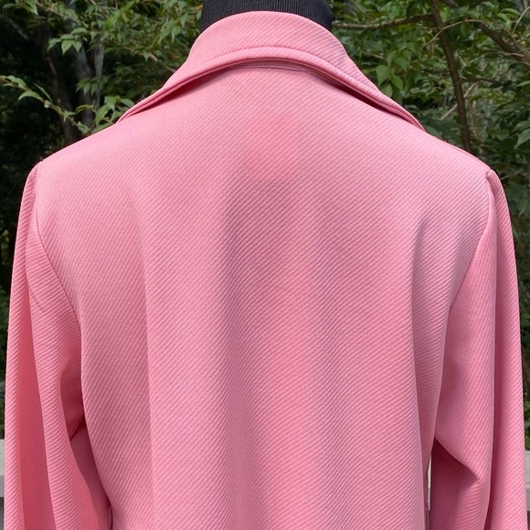 Vintage 70s Dagger Collar Smocked Embroidered Button Front Shirt MIDI Dress - Picture 8 of 12